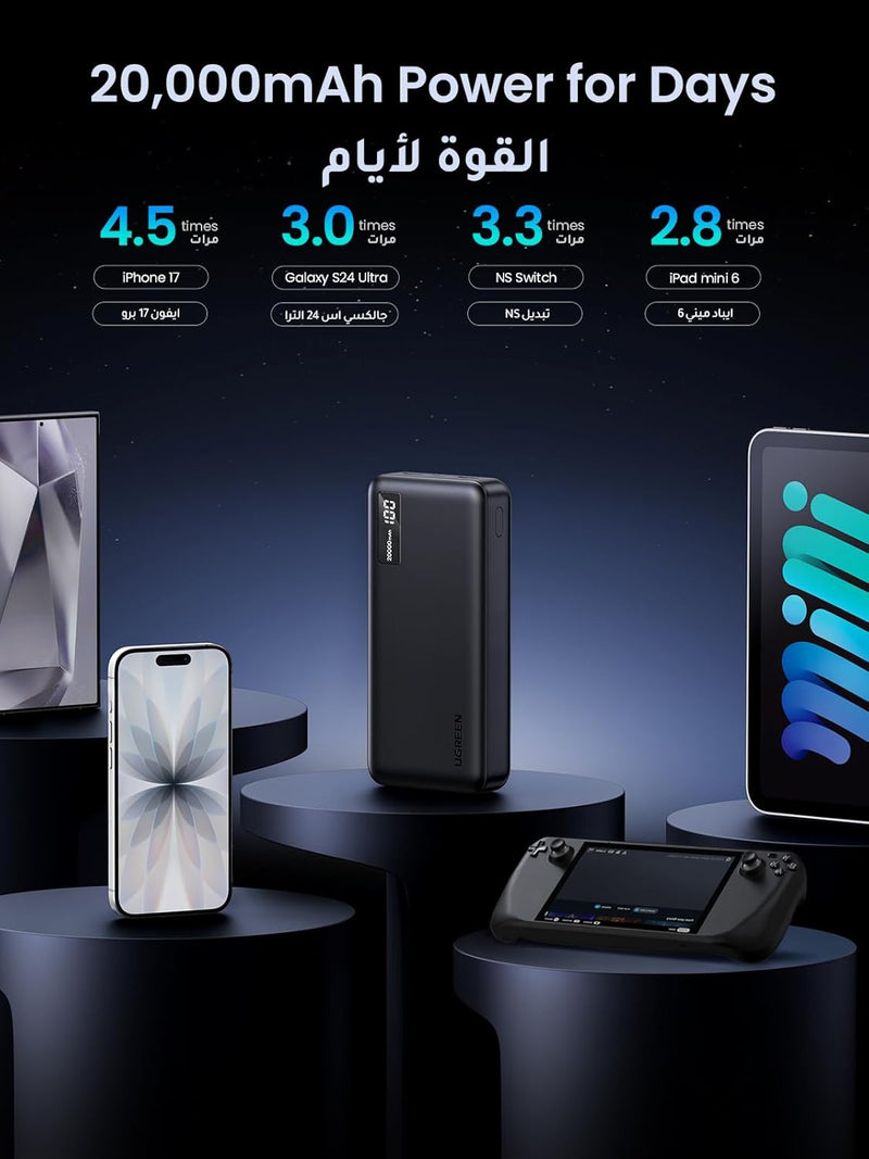 UGREEN 20000mAh Two-way Fast Charging Power Bank