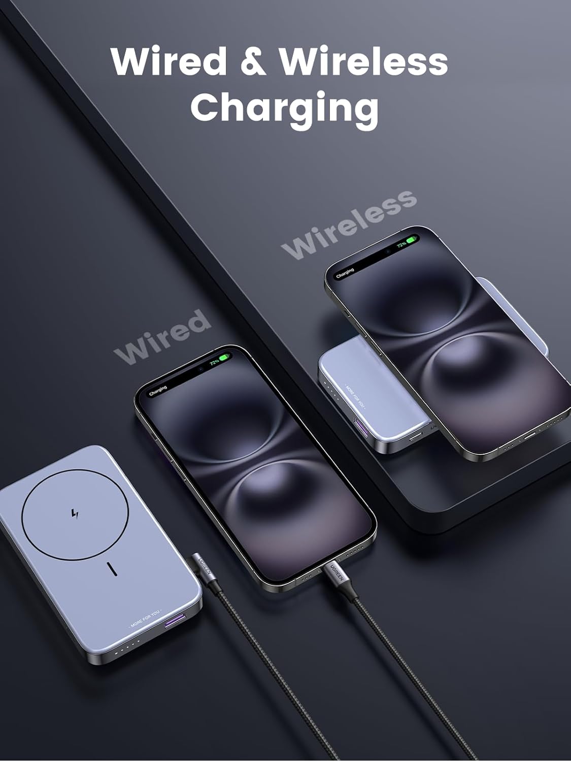 UGREEN 10000mAh Magnetic Wireless Power Bank (PB206)